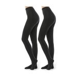 product_image_name-Fashion-Teen Girls Comfortable Pop Socks Tights 2 pairs Black-1