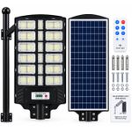 30EYES LED SOLAR Street Light With Foreign Black Pole-6000Watts 