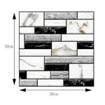 Generic 10PCS 3D tile wallpaper, self-adhesive wall panel, 12x12 wall tile, decorative tile, realistic brick texture effect, removable. - image 3