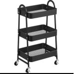 3 Tiers High Quality Metal Trolley Storage Cart Kitchen
