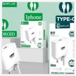 SHPLUS SHPLUS120W SUPER FAST DOUBLE CHARGE ADPTER + CABLE