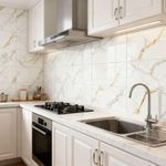 Generic 20-piece pack of self-adhesive splash-proof wall tiles, gold marble pattern wall stickers - image 3
