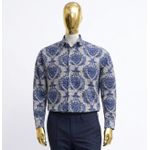DBC DREAMBIG! DBC Blue Baroque Luxury Long Sleeve Shirt