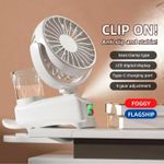 product_image_name-Generic-Mini Rechargeable Fan With Mist Spray humidifier and Digital Display With Clip+ Rotable Head-4