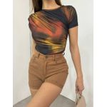 Turkey 1PC Black, Orange & Yellow Patterned Top