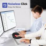 JOMAA Ergonomic Wired Trackball Mouse Vertical Gaming Mice for Computer PC iPad Easy Thumb Control Mouse - image 4