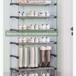 Fashion 7 Layer Multipurpose Dust Proof Seni-Transparent Shoe Rack Adjustable Storage Shelf - image 4