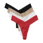Set Of 6 Ladies Lace Thong Briefs