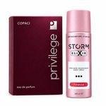 Copaci PRIVILEGE EAU DE PARFUM 100ML&STORM ELIXIR FINESSE BODYSPRAY 200ML-NAFDAC NO:A2-3662,A2-109077