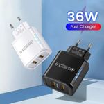 Generic Vanice 36W Dual USB QC 3.0 Fast Wall Charger – Dual USB Quick Charge Adapter