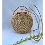 Handwoven Raffia Rattan Crossbody Beach Straw Bag