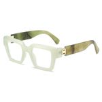 ONIBENZ PREMIUM Solid Marble Photochromic Anti-Blue Ray Computer Reading Glasses – Oversized Ink Green Frame - image 2