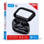 Generic Quality XG-15 AI TWS Wireless Bluetooth Earbuds with LED Power Display Charging Case – Black - image 2