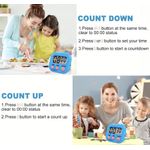 Generic Digital Kitchen Timer - Magnetic Count Up/Down Timer with Loud/Silent Alarm, 3-Button Operation for Cooking, Study & Fitness - image 8
