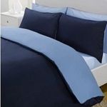 Plain  Cotton Duvet, Bedsheet.and Pillow Cases Blue/navy Blue