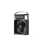 Rechargeable Mist Table Fan With Humidifier - Black