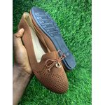 product_image_name-Lomanice-Women’s Brown Knit Flats Shoe-2