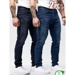 2in1 Men Regular Straight Jean Trouser For Men