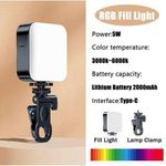 Pocket Adjustable RGB LED Mini Fill Light for Camera, Smartphone, Laptop & Selfie