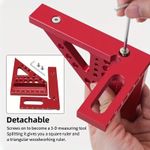 Generic 3D bevel multi-functional measuring tool, 22.5-90° adjustable, woodworking measuring tool, suitable for carpenters and engineers. - image 3