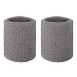 product_image_name-Generic-2Pcs Cotton Sweat Wristband Sweat Band For Sport & Gym - Grey-2