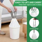 Generic Trash Bags, 75 Count Drawstring  Garbage Bags Leakproof Bin Bags, 10L - image 5