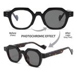 ONIBENZ Geo-Frame Unisex Photochromic Computer and SunGlasses - Black Stripes - image 2