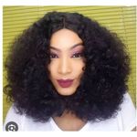 Bouncy Curly Hair Wig With Closure Natural Color
