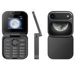 Mtk  i17 Air Mini Flip Mobile Phone,Foldable Cell Phone- Black 