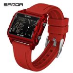 Sanda Quality Digital Sports Wristwatch – LED Backlight, Waterproof, Multi-Function Watch with box