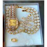 Keep Moving Original Quality & Exclusive Non Fading Men's Complete Iced Out Wristwatch Set