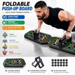 Foldable Push Up Board Rack Multi-Function Workout Fitness Exercise Pushup Stand with Handles for Home Gym Training