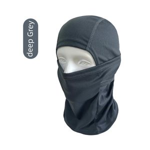 Deep Grey Cooling Balaclava Face Mask, Fast Dry Breathable UV Protection Ski Neck Scarf For Motorcycle Rider Outdoor Hiking Cycling