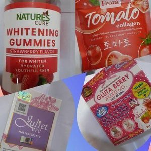 Satin Skinz Juliet Eve, Froza Tomato, WhiteningGummies, Gluta Berry Supplement