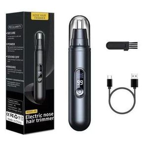 DIGITAL RECHARGEABLE NOSE HAIR TRIMMER, MEN & WOMEN NOSE HAIR TRIMMER EAR HAIR TRIMMER WITH BATTERY DISPLA