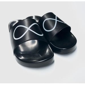 CROSS - Strap Casual Slide Slippers - BLACK
