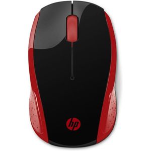 Hp 200 Wireless Mouse 2HU82AA  2.4GHz USB Wireless, 1000 DPI Optical Sensor, Ambidextrous Design, Empress Red