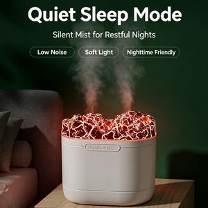 Volcano Humidifier With Dual Mist Spray, USB Air Humidifier With Ambient Night Light, Large Capacity Mist Maker, Auto Shut-Off Water Protection