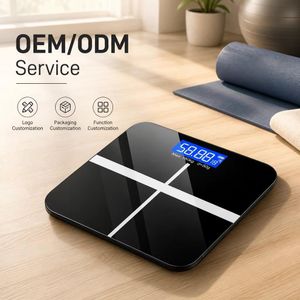Digital Electronic Glass Multifunction Bathroom Scale 180kg Large Capacity Battery Operated Bathroom.