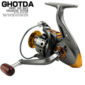 GHOTDA Fishing Reel Spinning 1000-7000 Series Metal Spool Spinning Whe