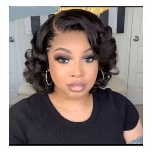 Original Hair Full Frontal Short Curly Wig..
