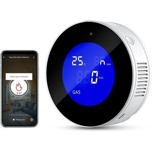 Jumia Tuya WiFi Smart Gas Detector - Lcd Display/ Home Safety Alarm For Natural Gas & Lpg Leak