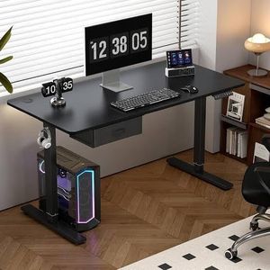 Modern Adjustable Height Electric Standing Desk(1.4mtr) Black