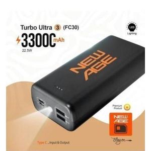 New Age 30000mAh POWER BANK FAST CHARGE TYPE C INPUT & OUTPUT