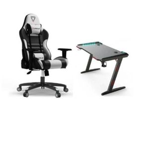 Executive Office Gaming Chair + Black Gaming Desk