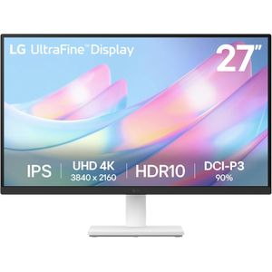 LG 27US500-W 27-Inch 4K UHD Ultrafine Monitor (3840x2160) HDR10 IPS Borderless Design