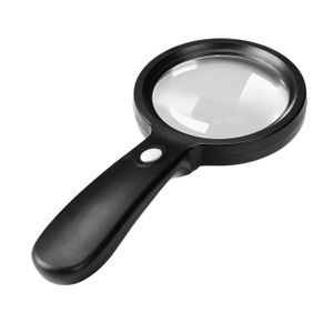 6 LED UV 30X Magnifying Glass Optical Glass Lens Loupe Magnifier