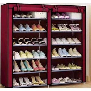6 Steps Double Column Shoe Rack / Wardrop