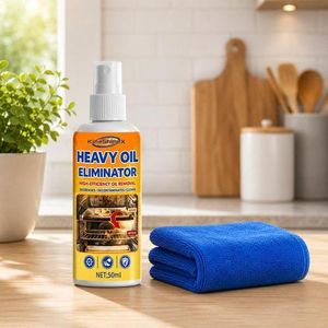 Heavy Oil Remover Spray Kitchen Degreaser Heavy Duty Grease Cleaner Foaming Oil Stain Remover For Stove Top Range Hood Oven Grill Kitchen Tiles