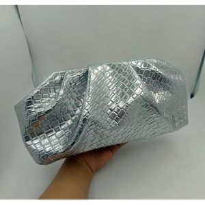 Clo Women' Handbag & Shoulder Bag Compatible for Weddings, Parties, Galas - Closure Elegant Party Clutch Purse, Nylon, Solid Color Evening Handbag
